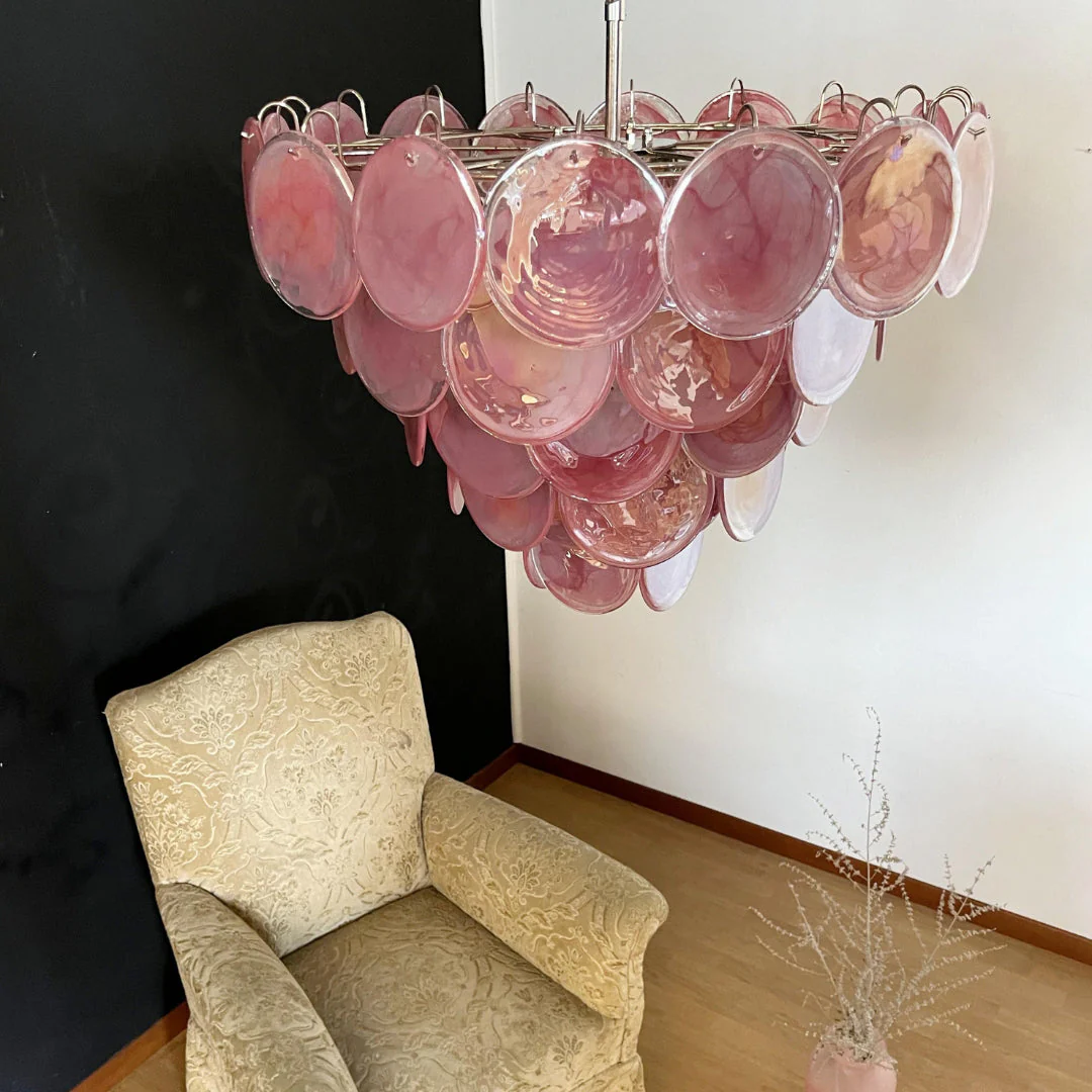 Murano Chandelier 57 Pink - Image 11