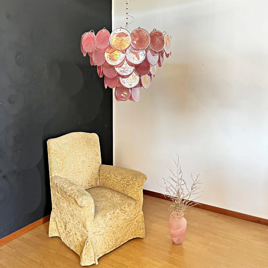 Murano Chandelier 57 Pink - Image 13