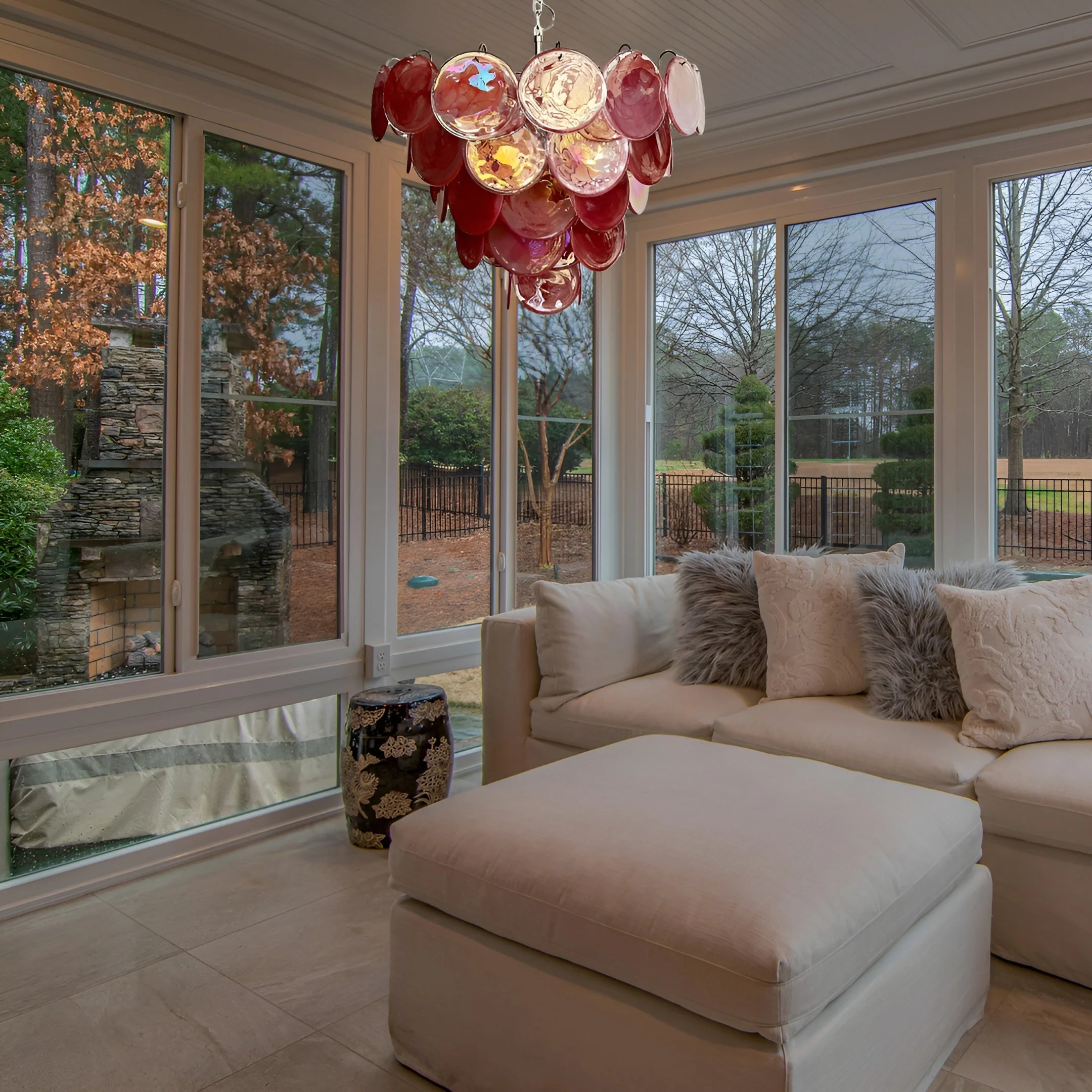 Murano Chandelier 57 Pink - Image 16