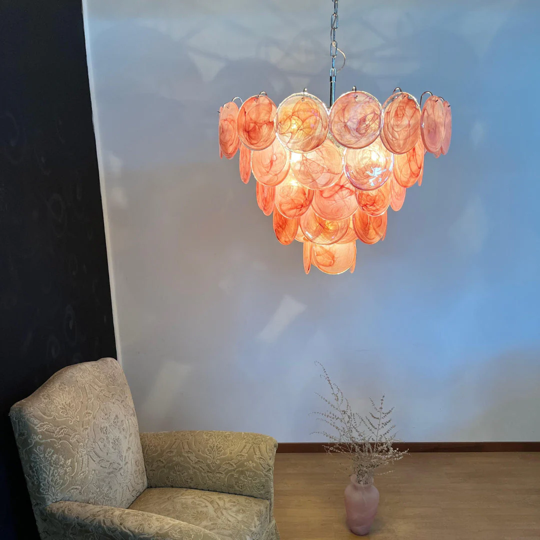 Murano Chandelier 57 Pink - Image 17
