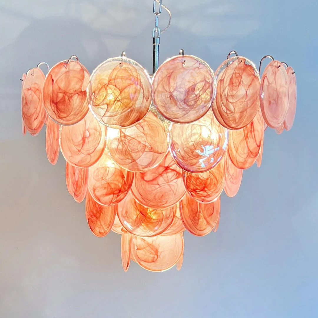 Murano Chandelier 57 Pink - Image 22