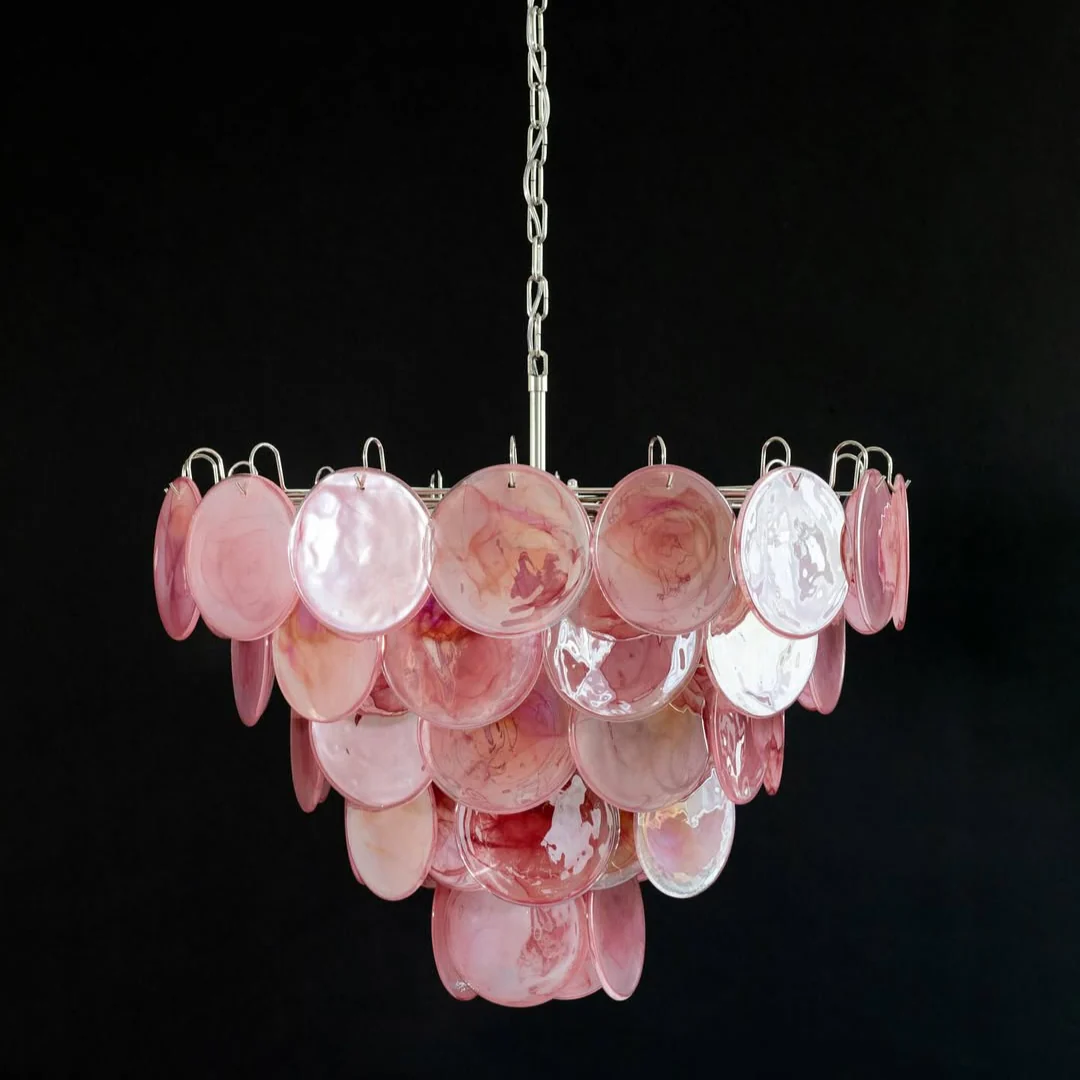 Murano Chandelier 57 Pink - Image 3