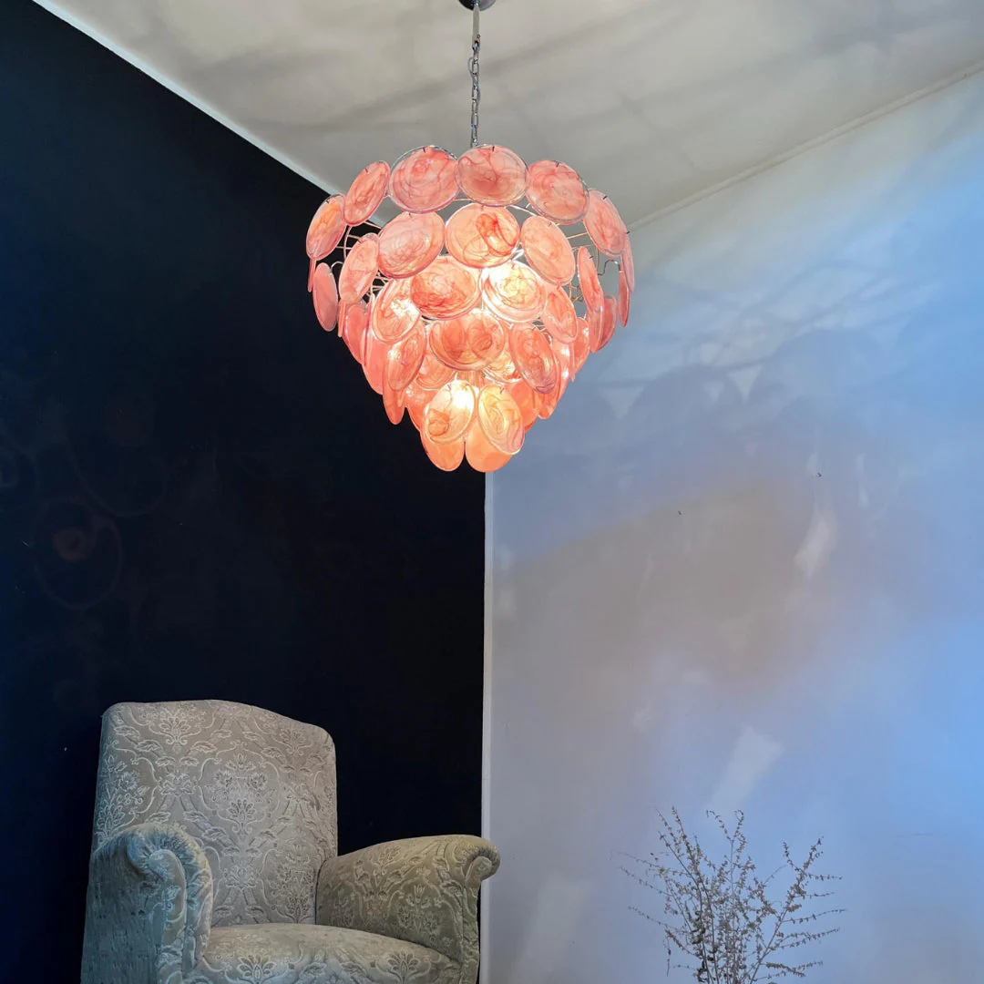 Murano Chandelier 57 Pink - Image 8