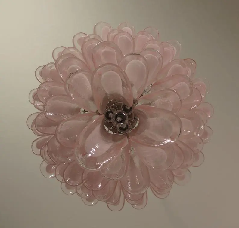 Murano Chandelier – 75 petals – Pink - Image 3