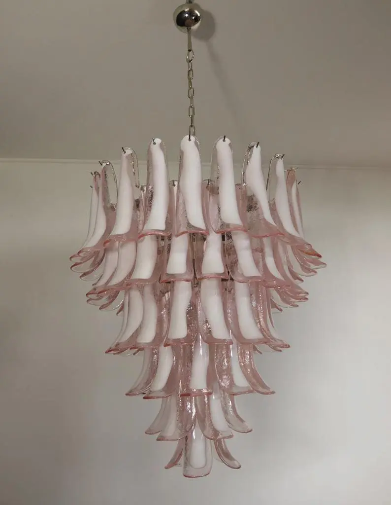 Murano Chandelier – 75 petals – Pink - Image 5