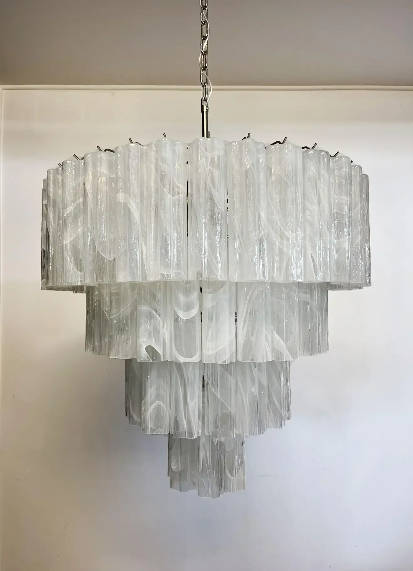 Murano Chandelier – 78 tubes – Alabaster white - Image 5