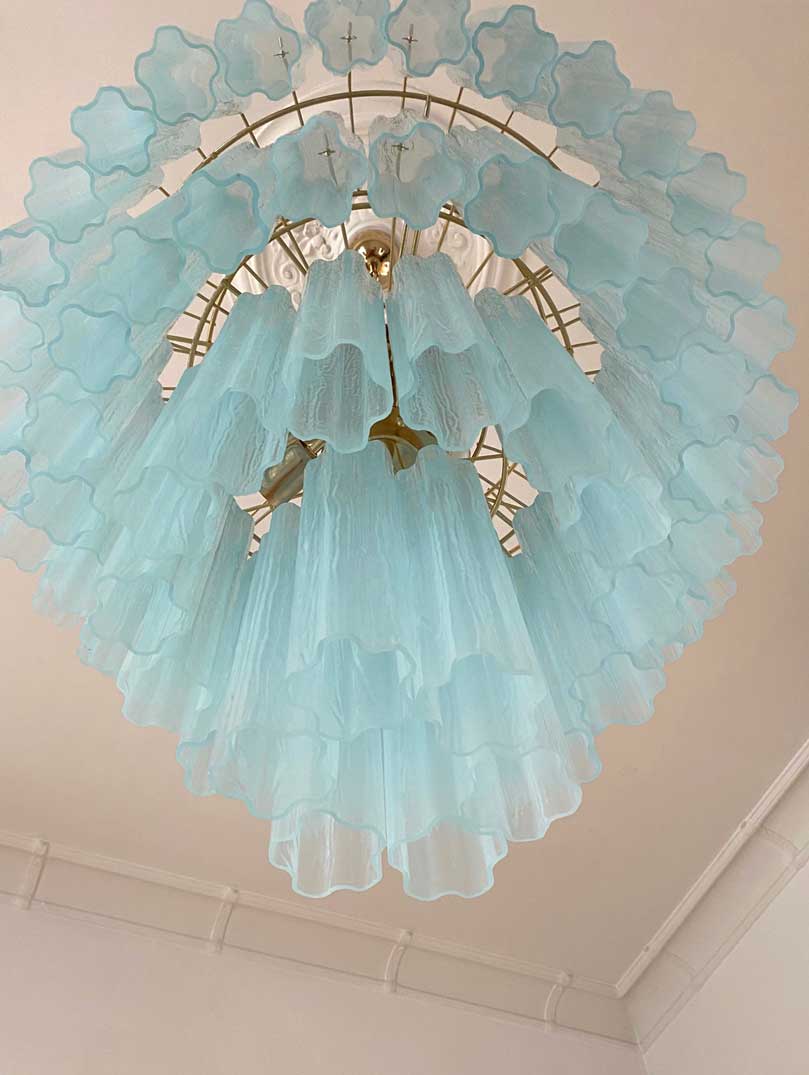 Murano Chandelier – 78 tubes – Opal - Image 4
