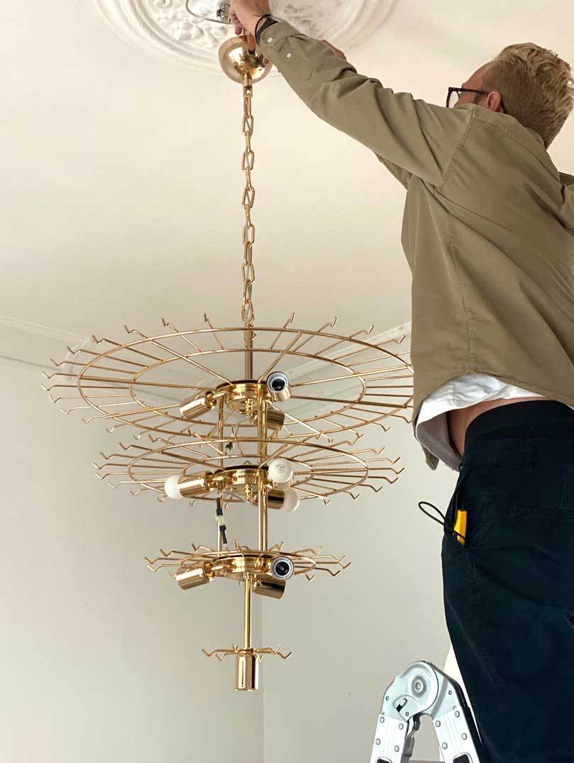 Murano Chandelier – 78 tubes – Opal - Image 6