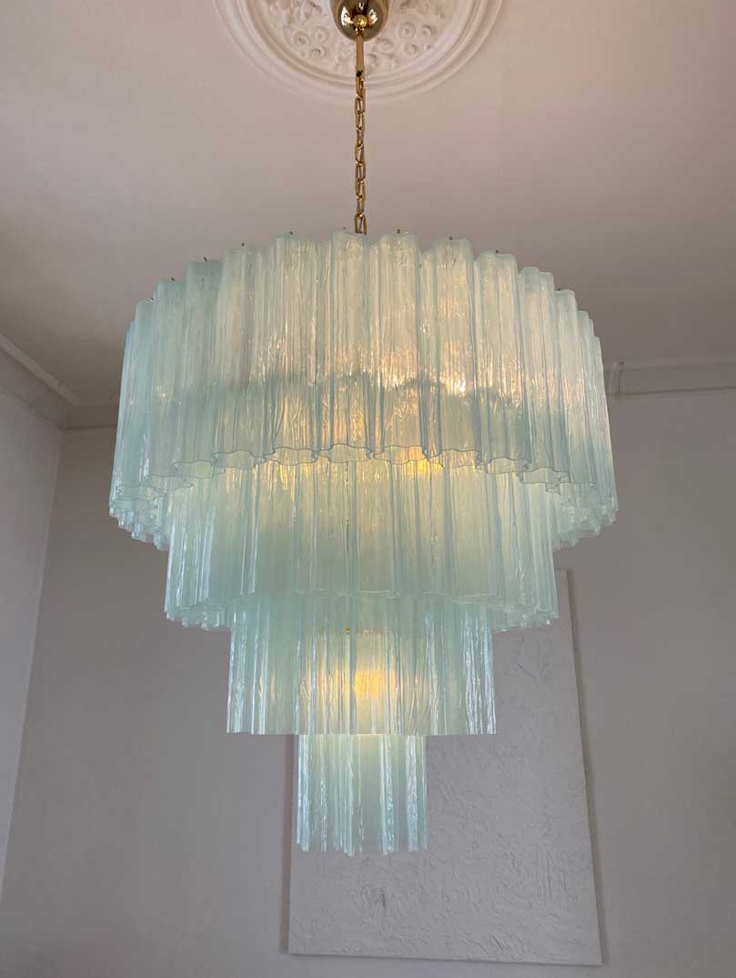 Murano Chandelier – 78 tubes – Opal - Image 7