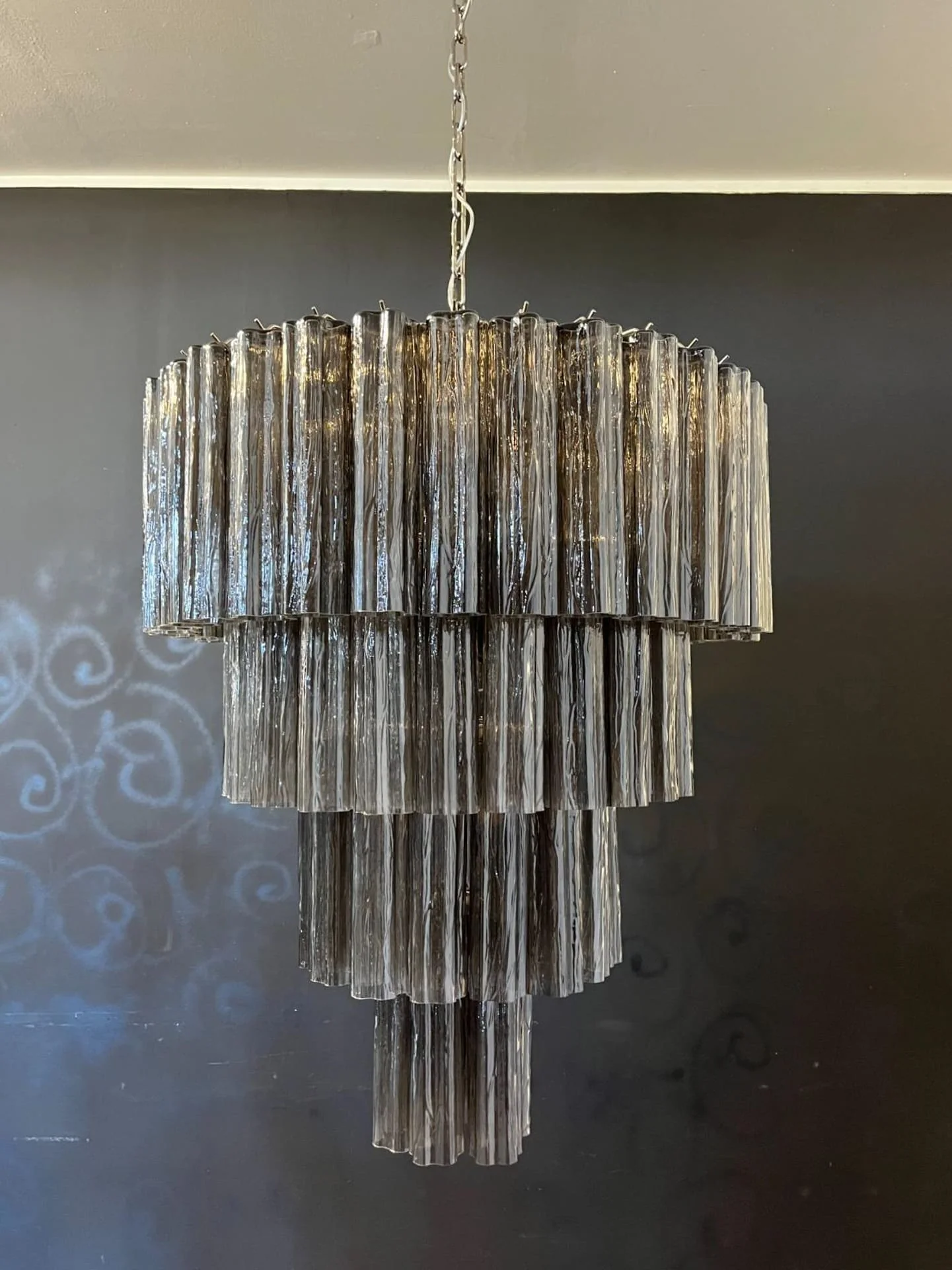 Murano Chandelier – 78 tubes – Smoked - Image 2