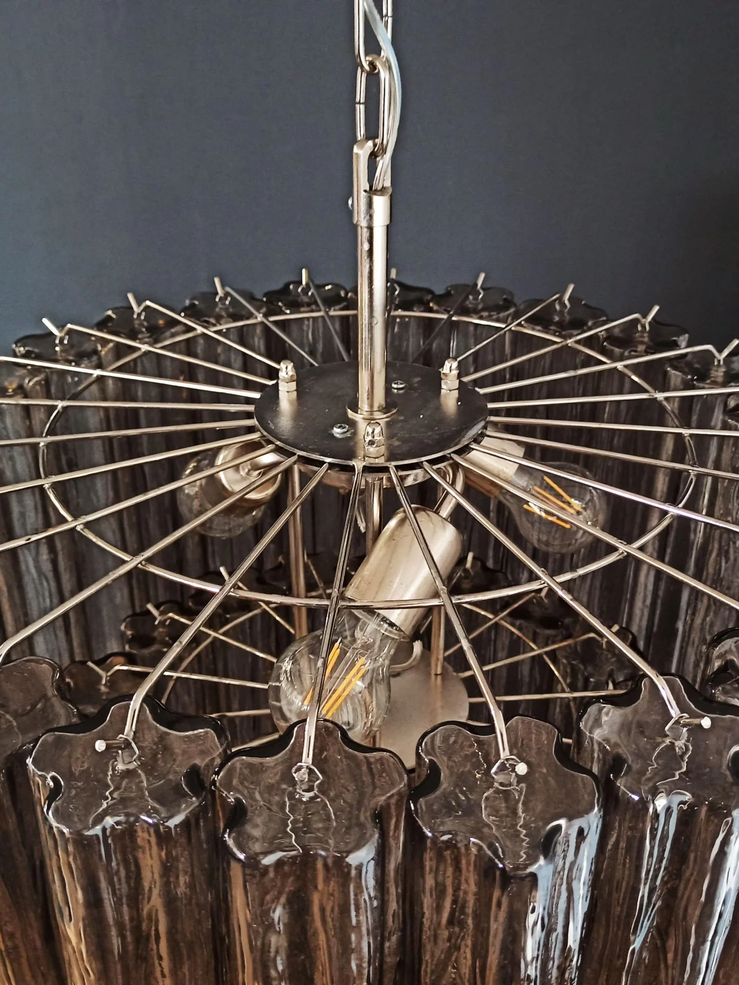 Murano Chandelier – 78 tubes – Smoked - Image 3