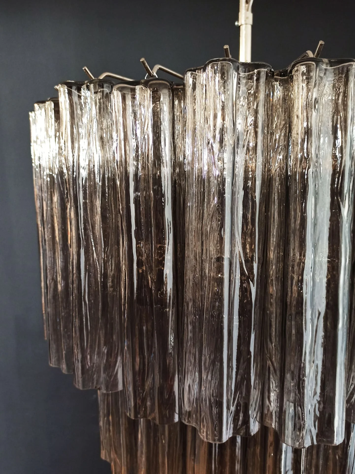 Murano Chandelier – 78 tubes – Smoked - Image 4