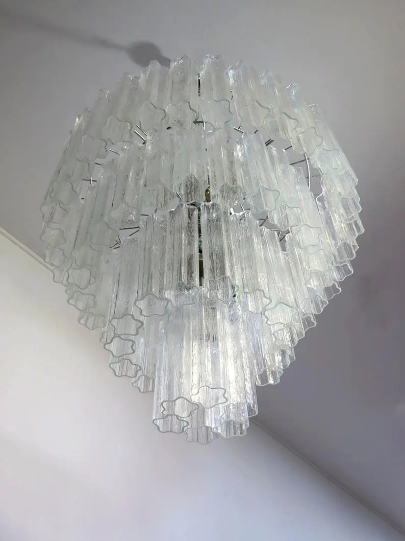Murano Chandelier – 78 tubes – Transparent - Image 3