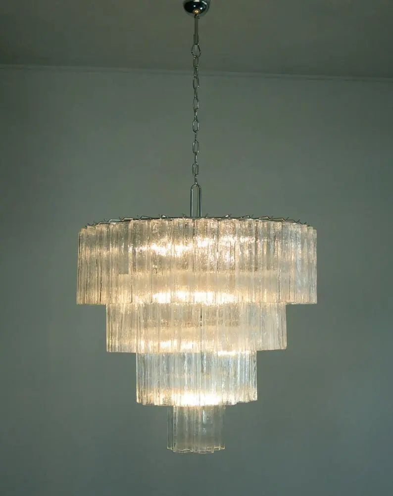 Murano Chandelier – 78 tubes – Transparent - Image 5