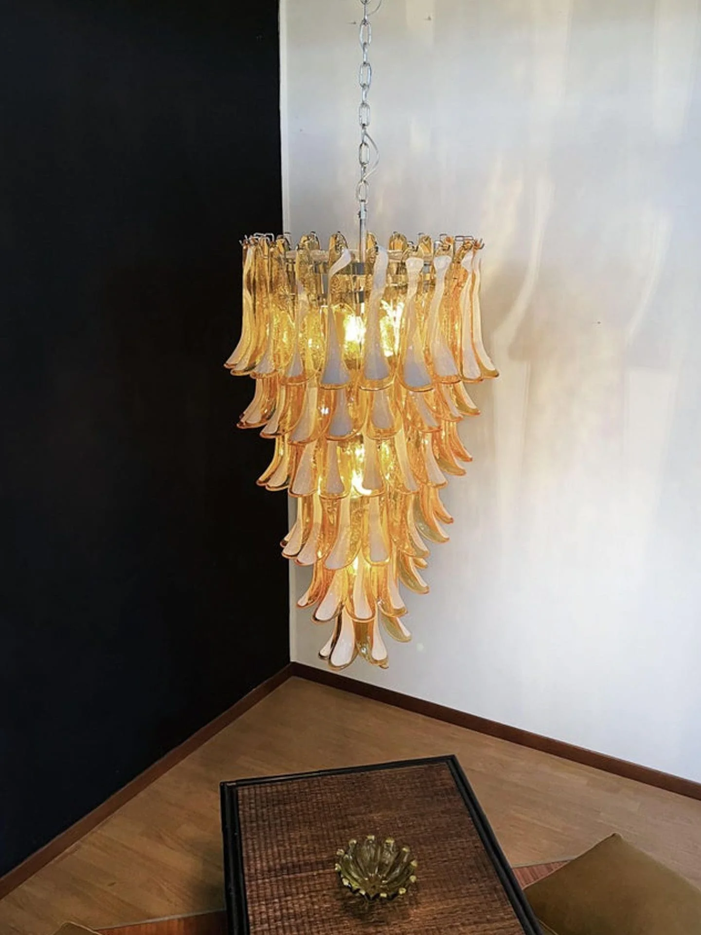 Murano Chandelier – 83 petals – Caramel - Image 14