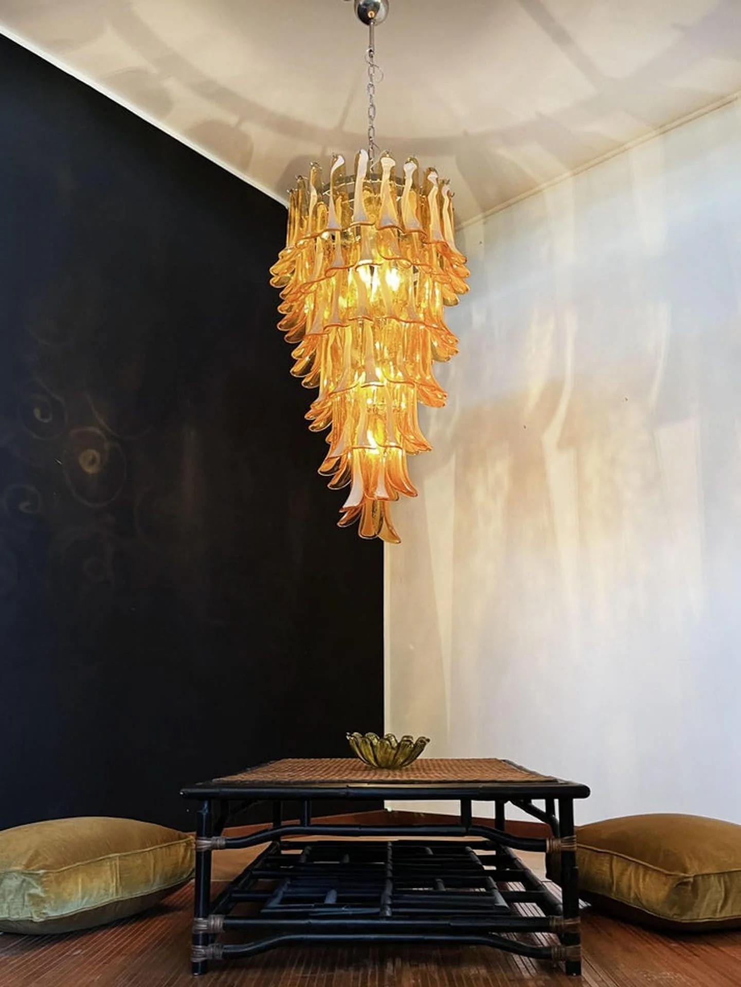 Murano Chandelier – 83 petals – Caramel - Image 15