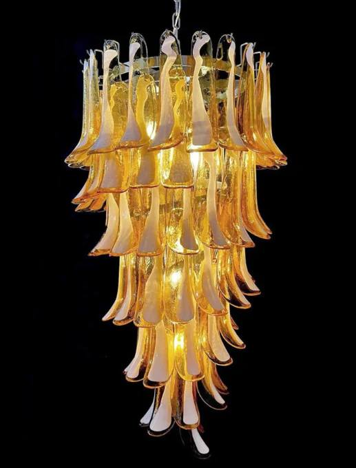Murano Chandelier – 83 petals – Caramel - Image 3