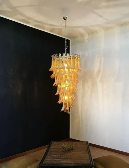 Murano Chandelier – 83 petals – Caramel - Image 4