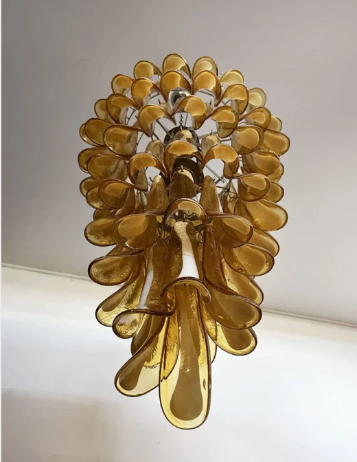 Murano Chandelier – 83 petals – Caramel - Image 5
