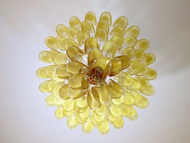 Murano Chandelier – 85 petals – Caramel - Image 6