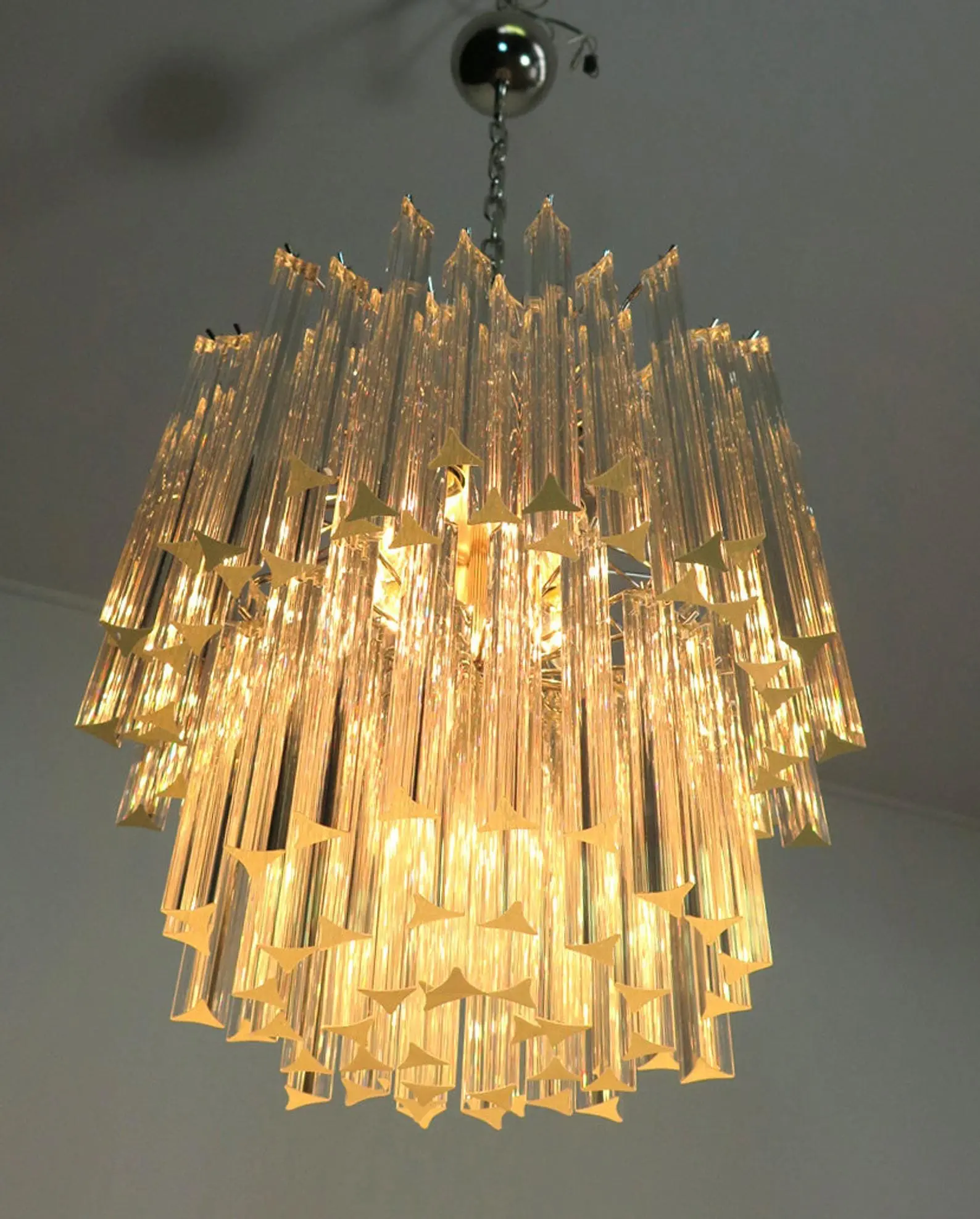 Murano Chandelier – Arianna -107 prisms – Transparent - Image 3