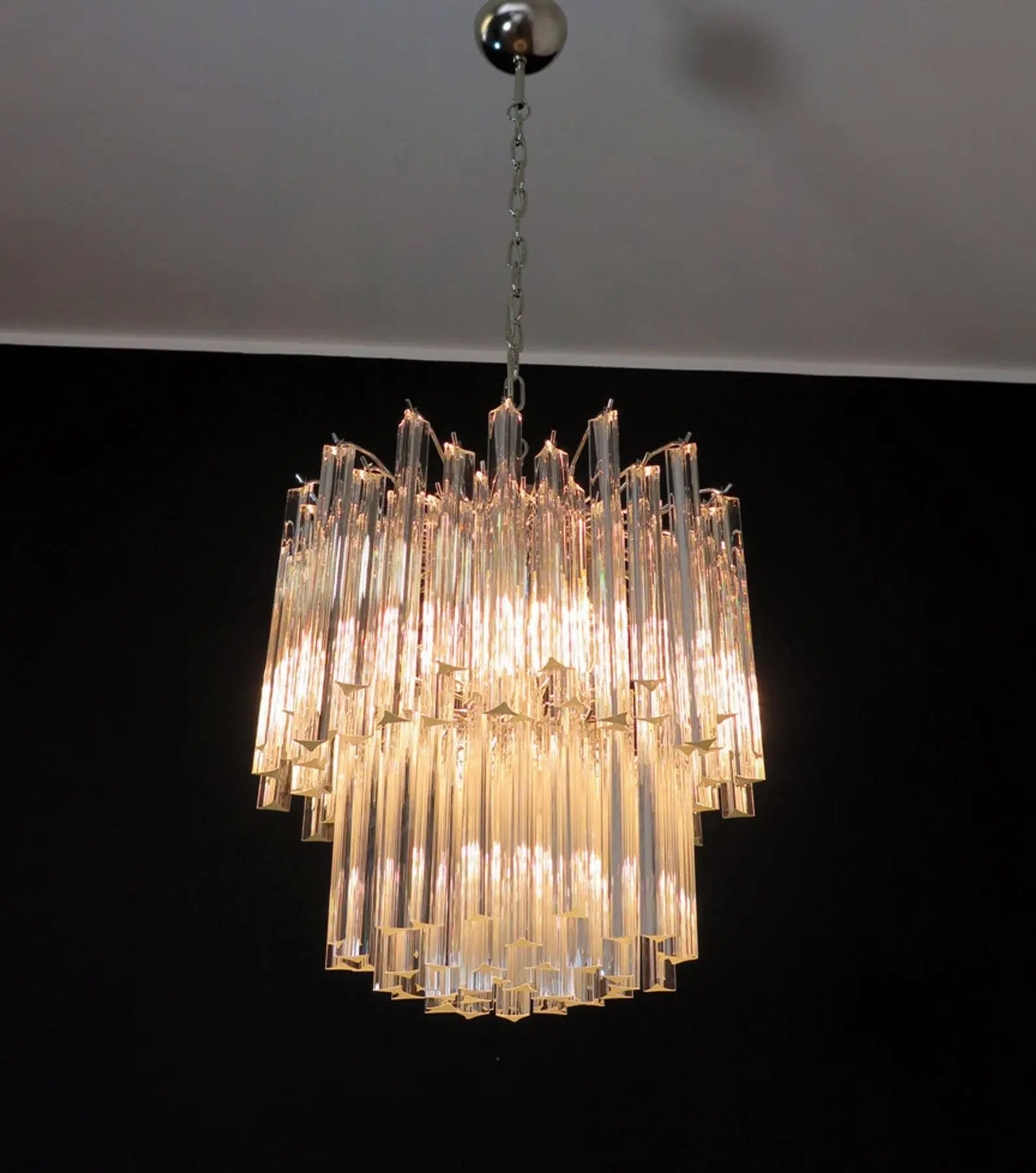 Murano Chandelier – Arianna -107 prisms – Transparent - Image 7
