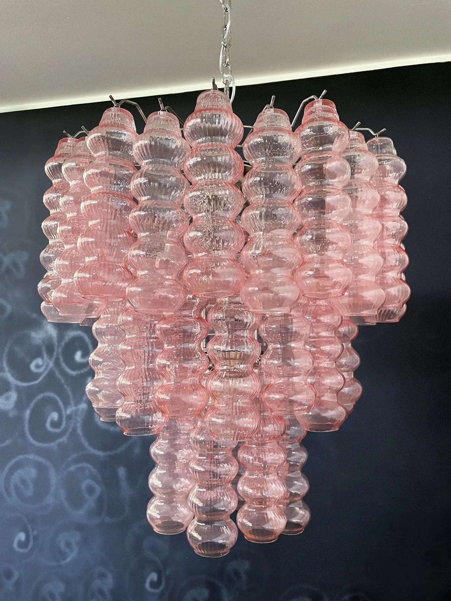 Murano Chandelier – Curva – Rosa – 48 tubes - Image 11