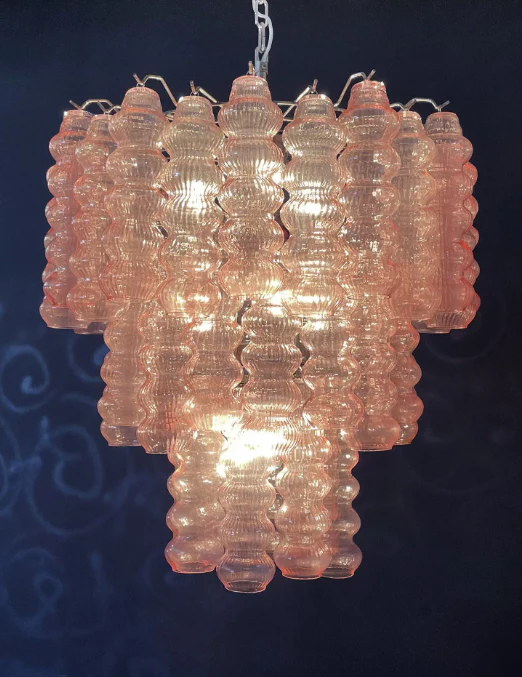 Murano Chandelier – Curva – Rosa – 48 tubes - Image 2