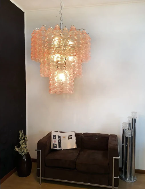 Murano Chandelier – Curva – Rosa – 48 tubes - Image 3
