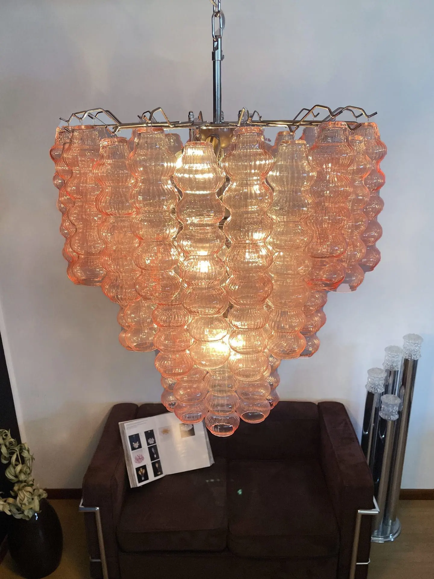 Murano Chandelier – Curva – Rosa – 48 tubes - Image 8