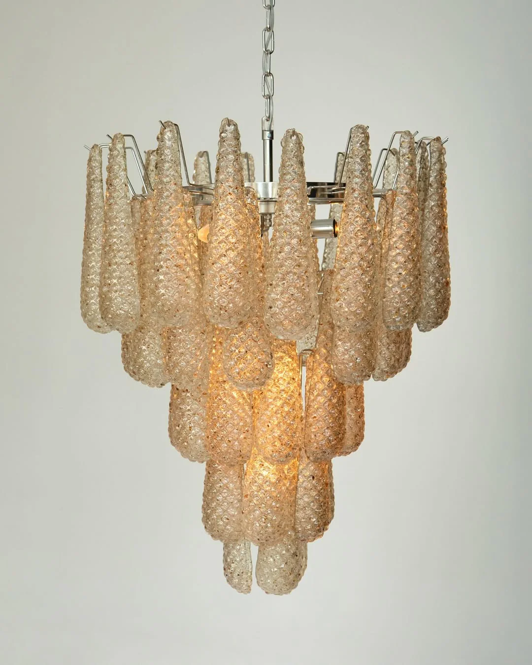 Murano Chandelier – Drop – 41 glasses – Amber - Image 16