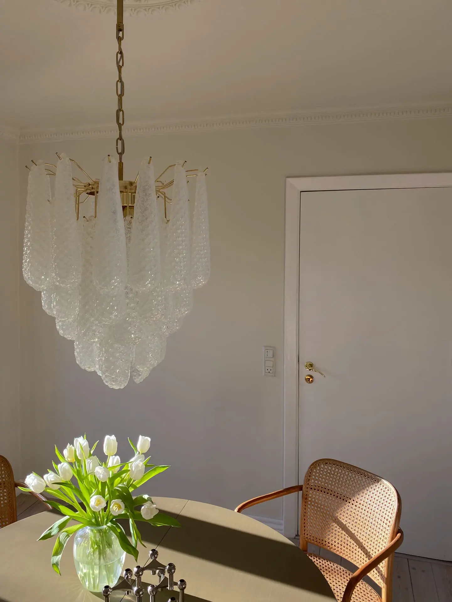 Murano Chandelier – Drop – 41 glasses – Opalino - Image 10
