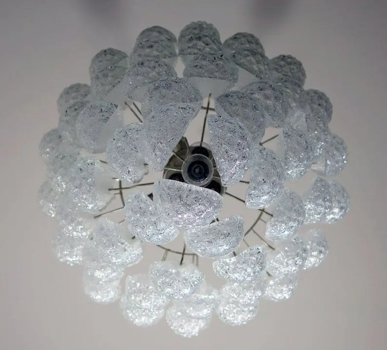 Murano Chandelier – Drop – 52 glasses – Transparent - Image 13