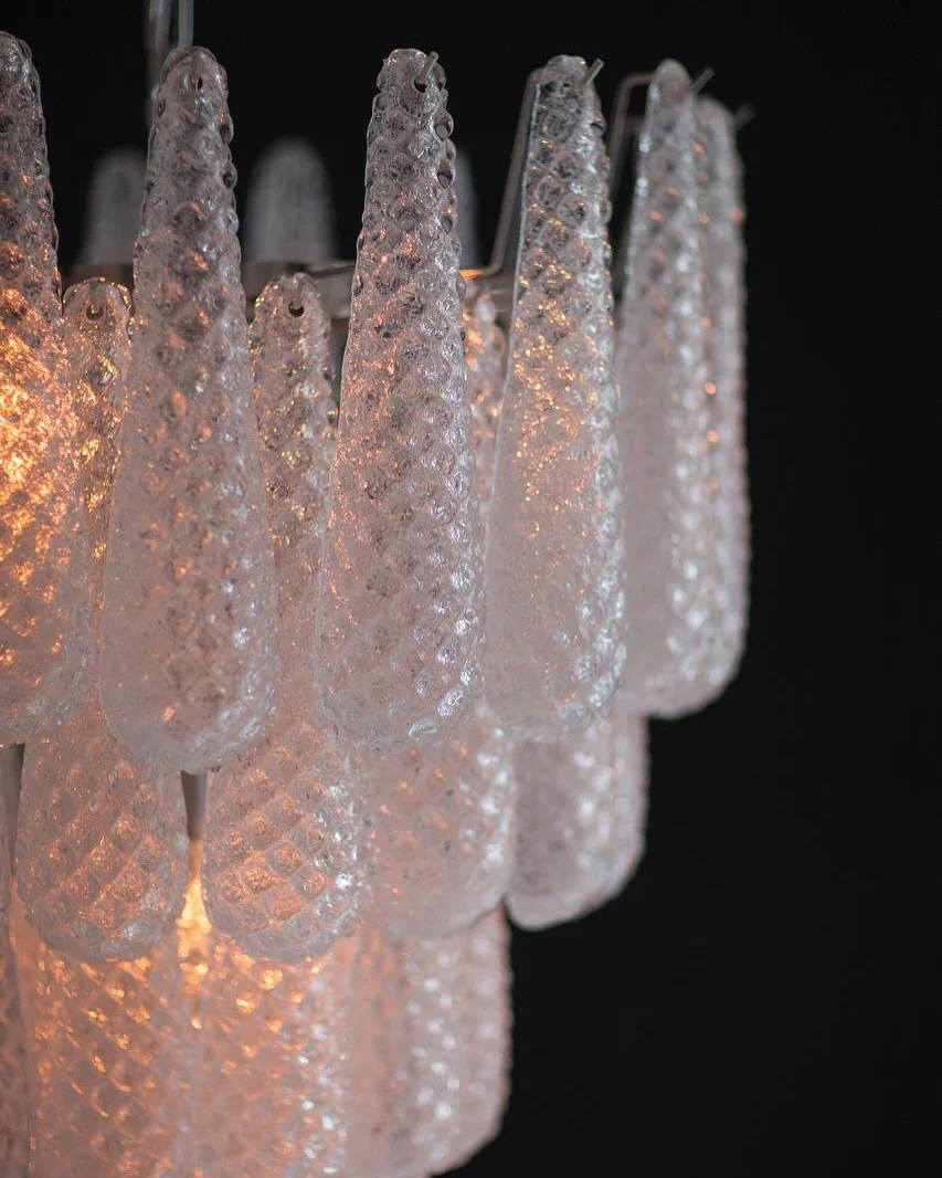 Murano Chandelier – Drop – 52 glasses – Transparent - Image 16