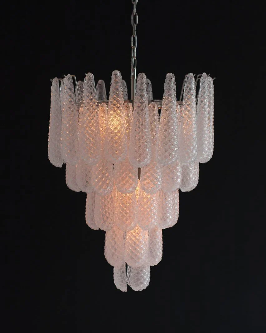 Murano Chandelier – Drop – 52 glasses – Transparent - Image 2