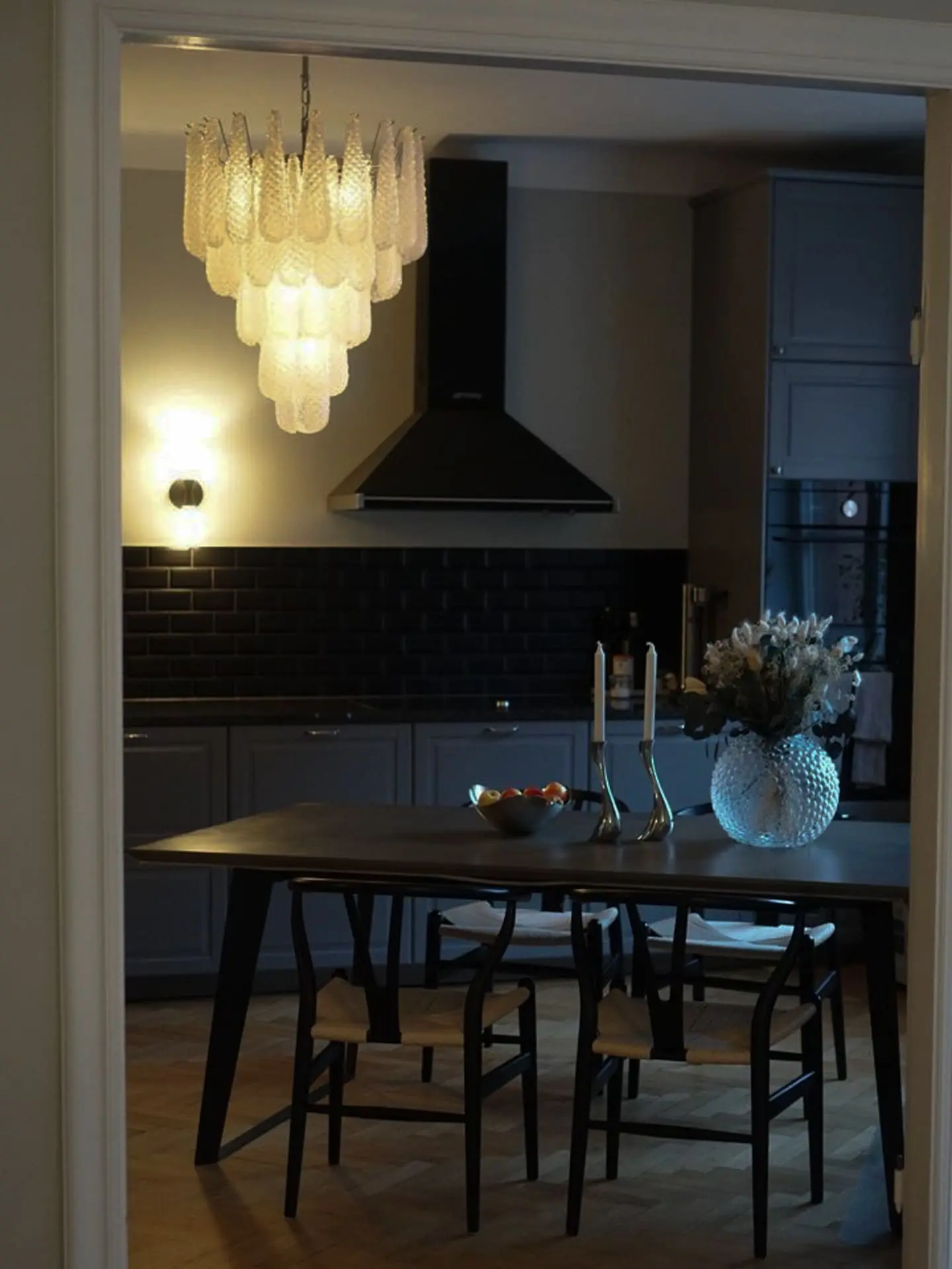 Murano Chandelier – Drop – 52 glasses – Transparent - Image 6
