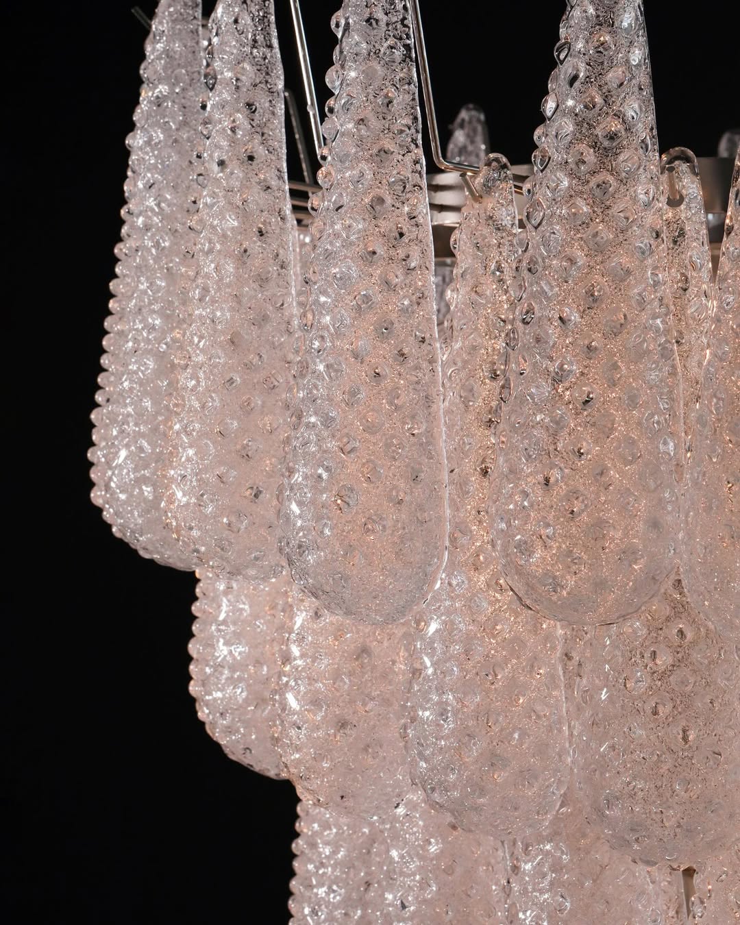 Murano Chandelier – Drop – 75 glasses – Transparent - Image 13
