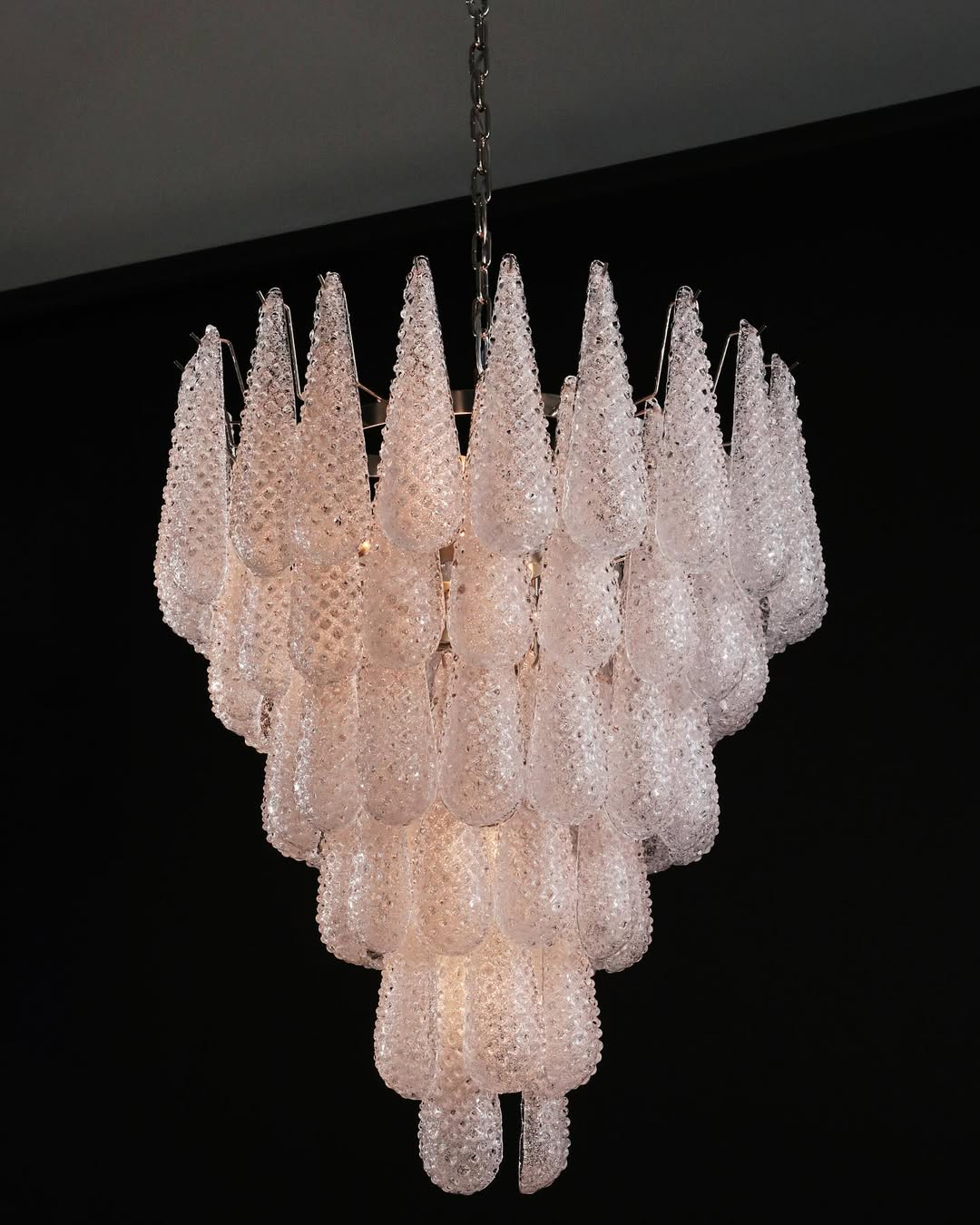 Murano Chandelier – Drop – 75 glasses – Transparent - Image 15
