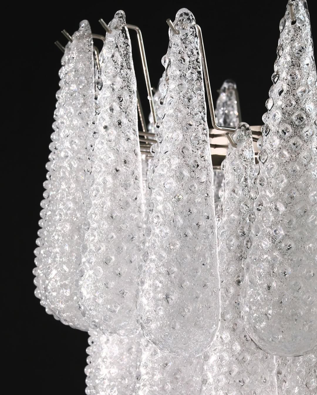 Murano Chandelier – Drop – 75 glasses – Transparent - Image 16