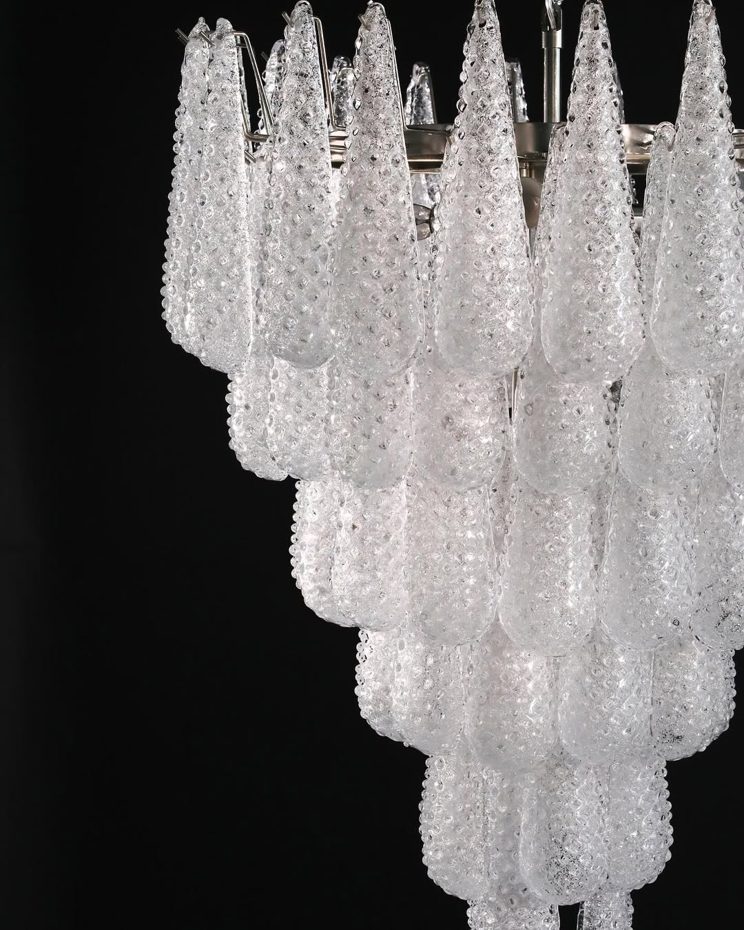 Murano Chandelier – Drop – 75 glasses – Transparent - Image 18