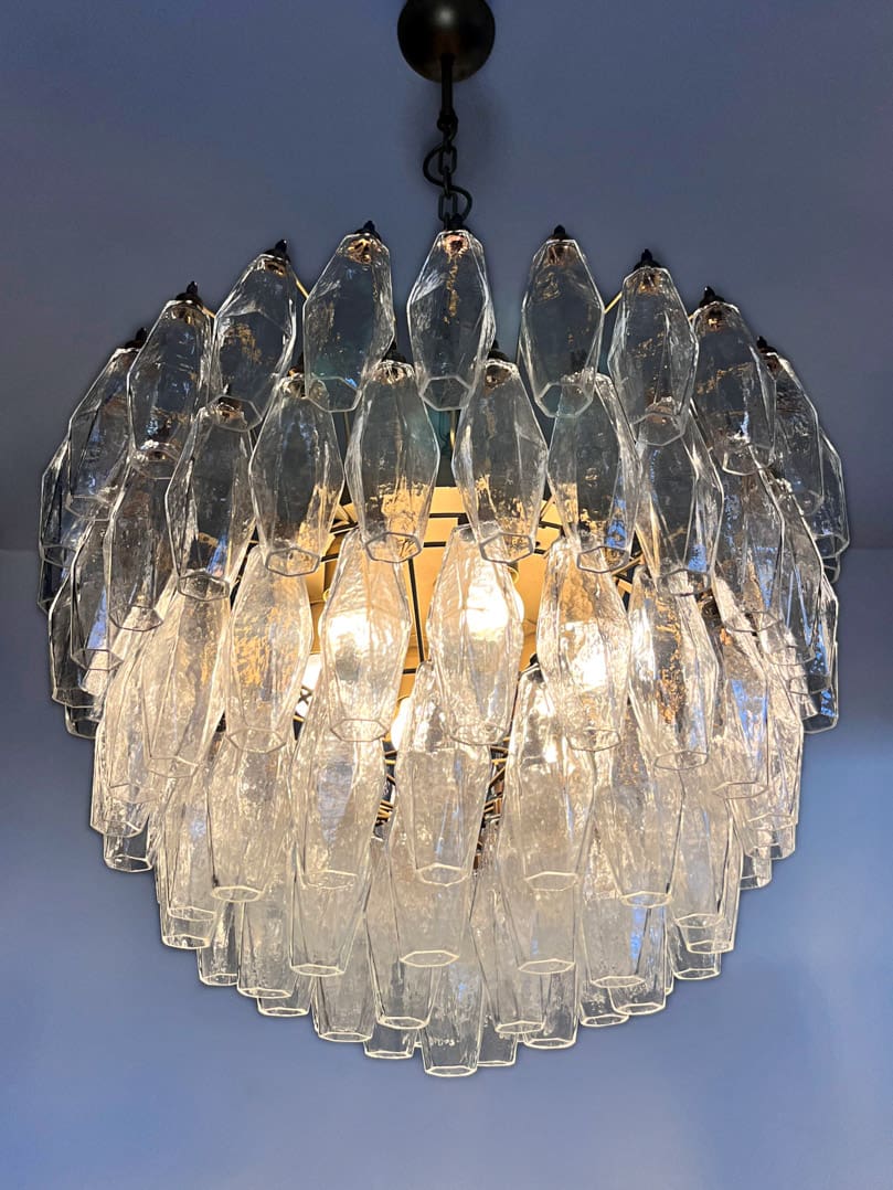 Murano Chandelier – Poliedri – 111 glass – Transparent - Image 10