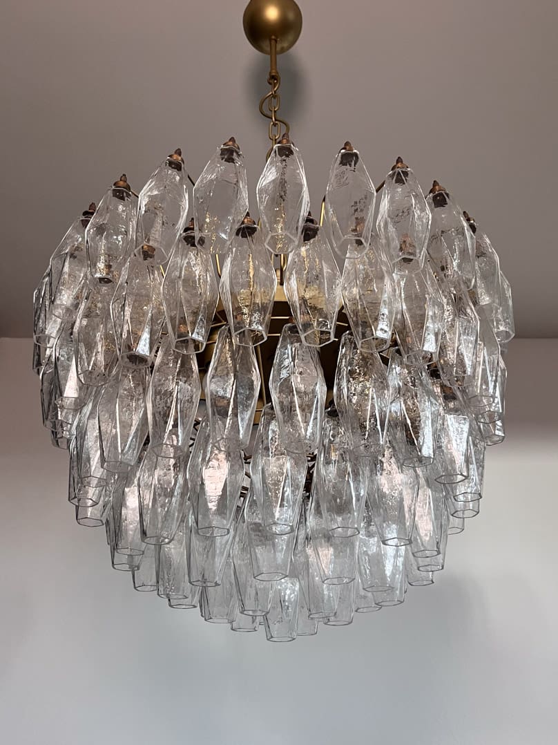 Murano Chandelier – Poliedri – 111 glass – Transparent - Image 5