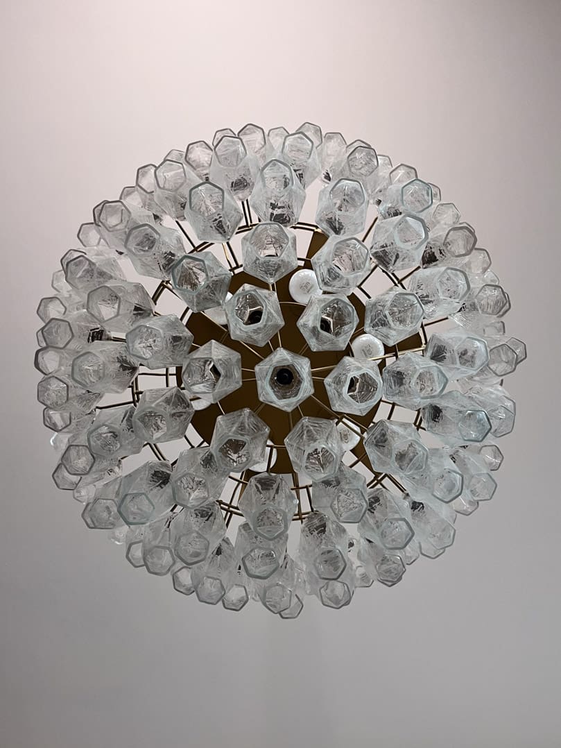 Murano Chandelier – Poliedri – 111 glass – Transparent - Image 6