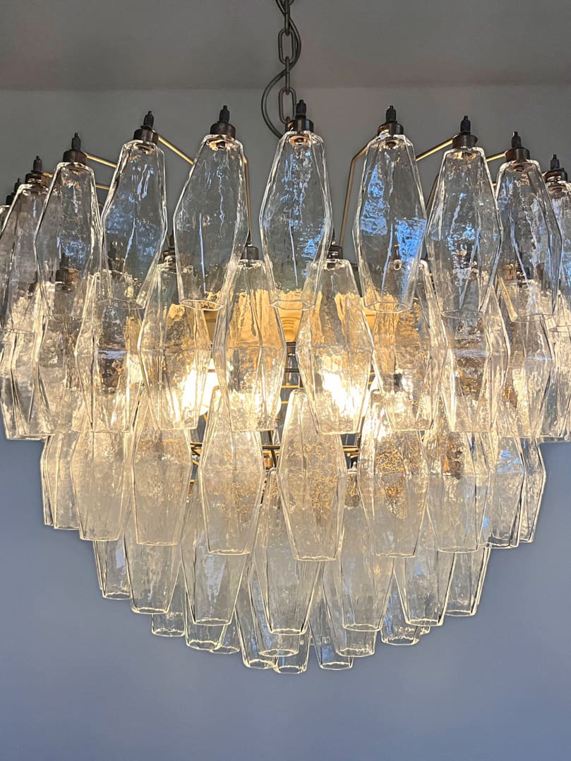 Murano Chandelier – Poliedri – 111 glass – Transparent - Image 7