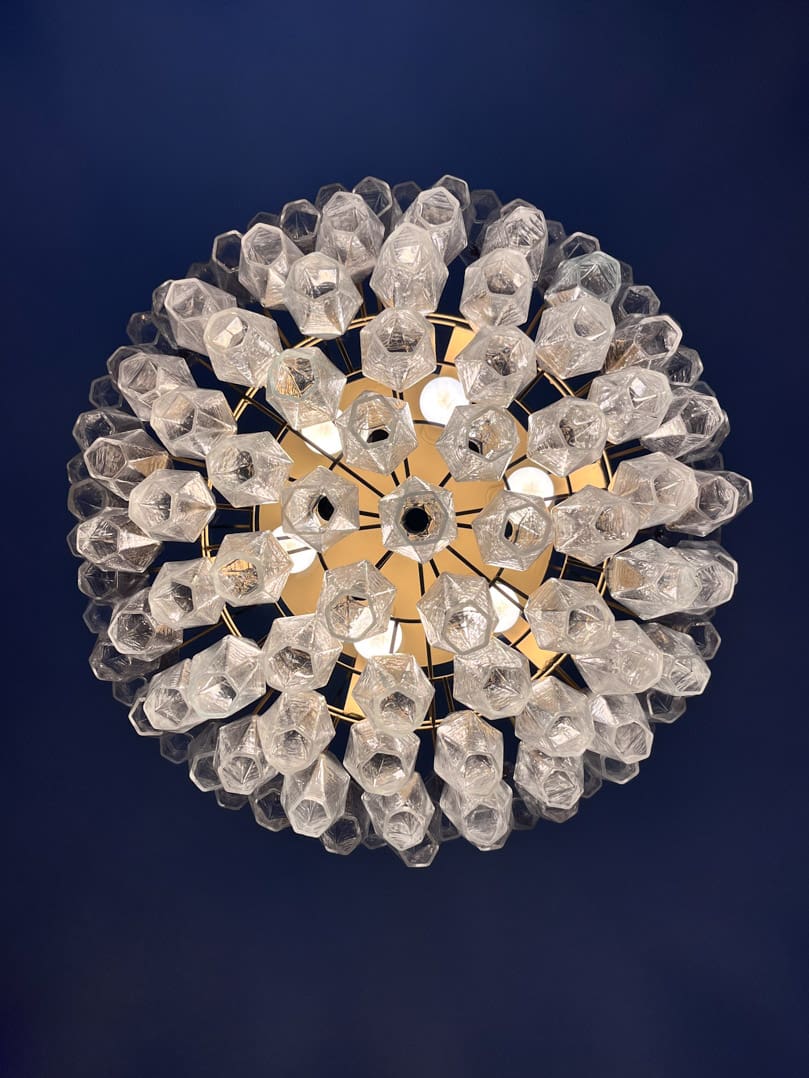 Murano Chandelier – Poliedri – 111 glass – Transparent - Image 8