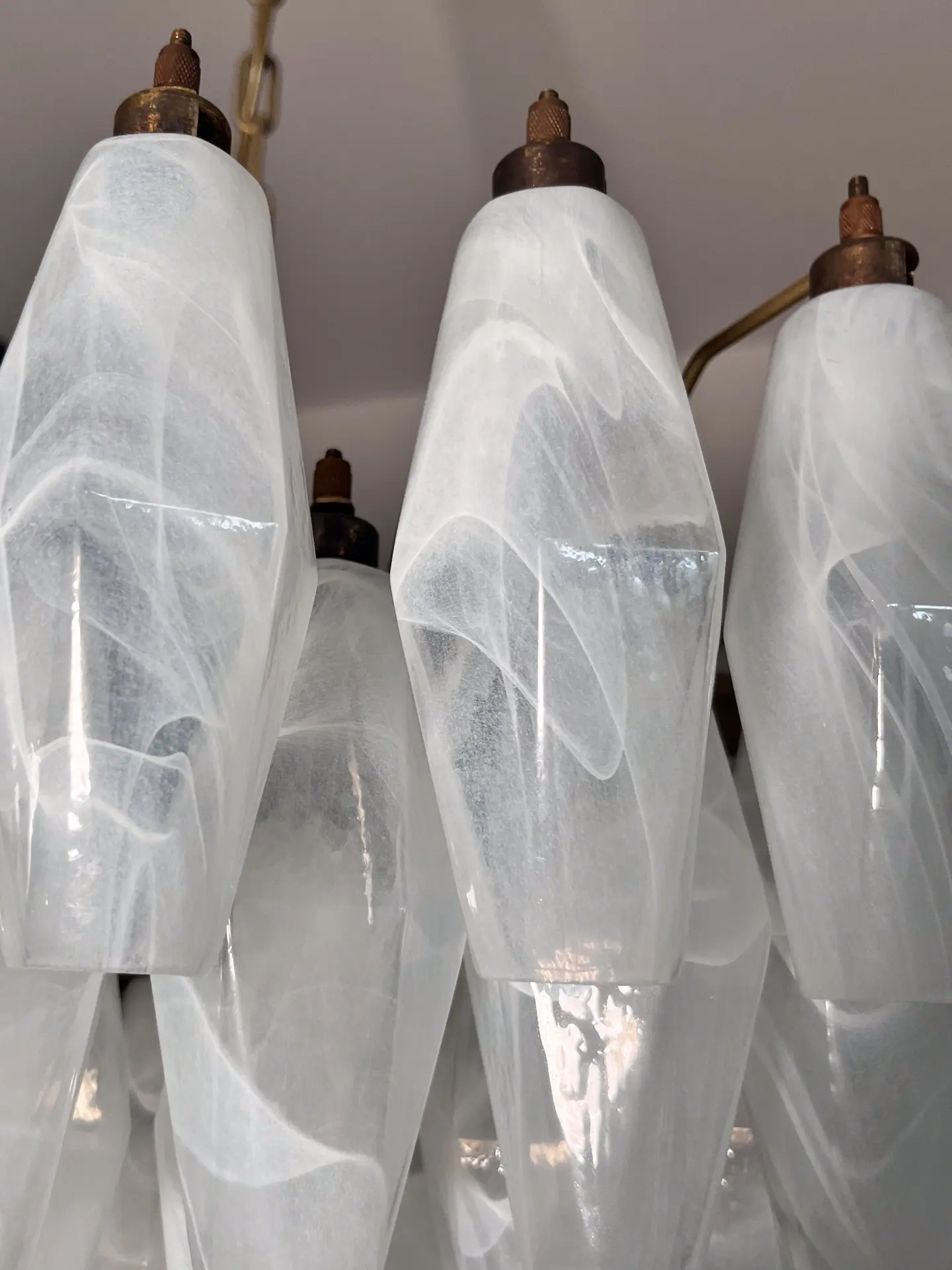 Murano Chandelier – Poliedri – 185 glass – White Alabaster - Image 11