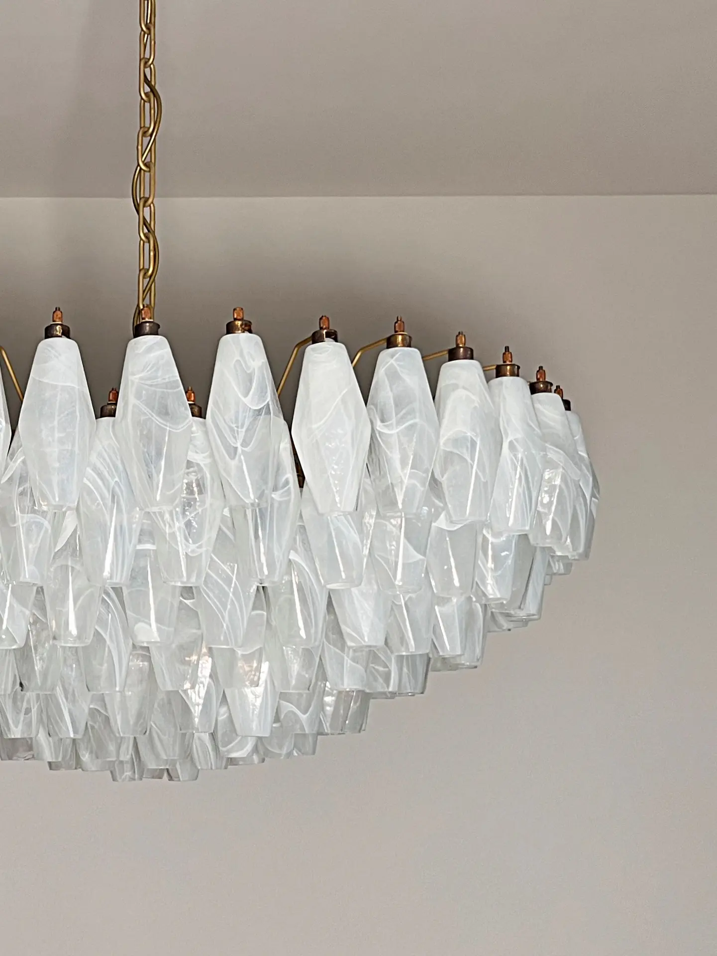 Murano Chandelier – Poliedri – 185 glass – White Alabaster - Image 14