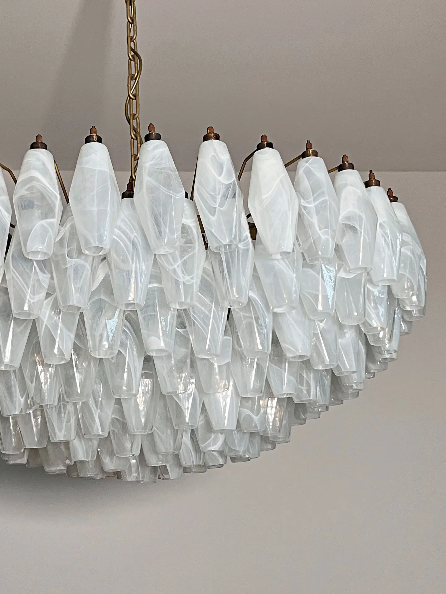 Murano Chandelier – Poliedri – 185 glass – White Alabaster - Image 15