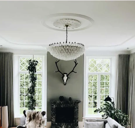 Murano Chandelier – Poliedri – 185 glass – White Alabaster - Image 3
