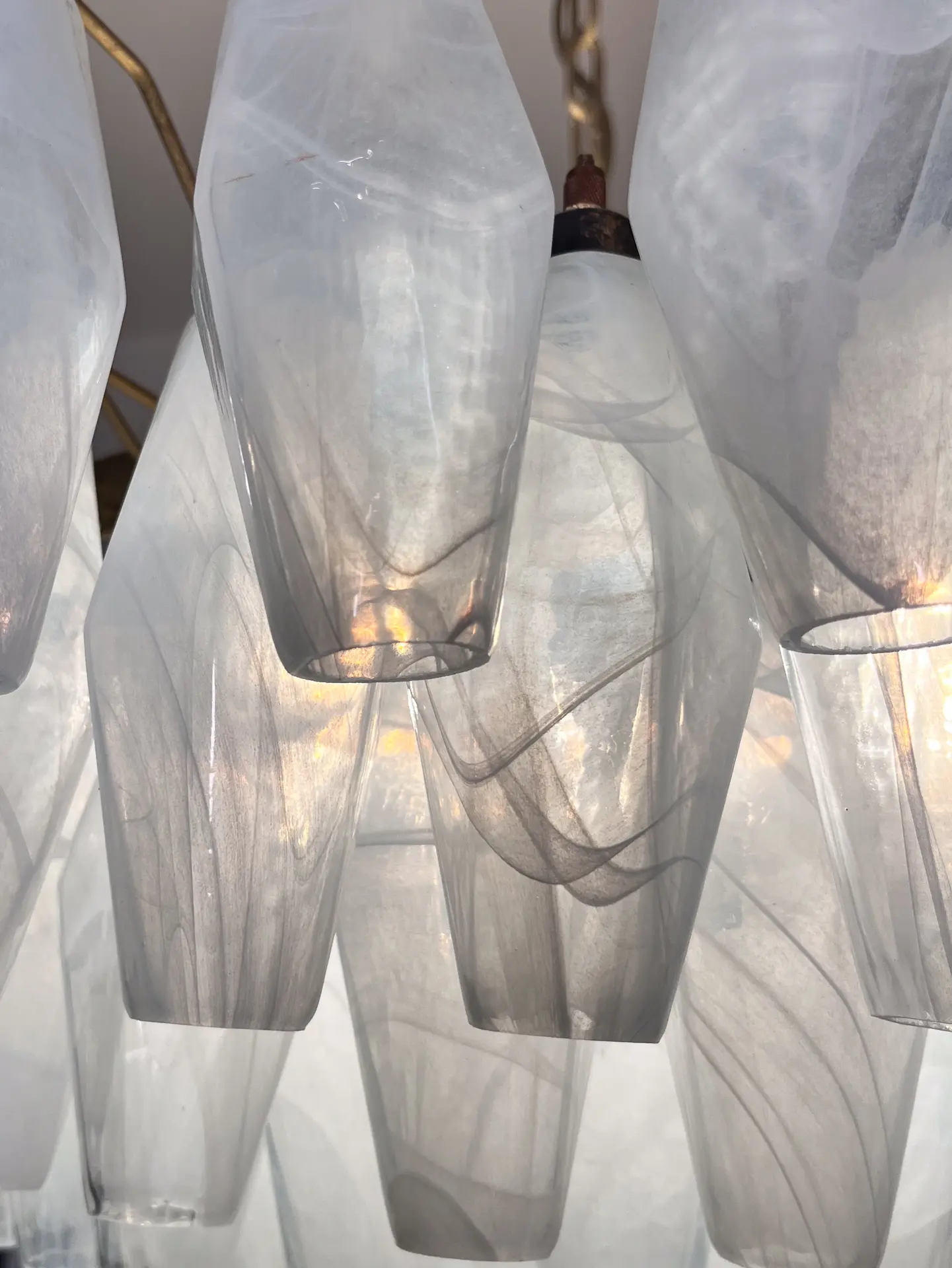 Murano Chandelier – Poliedri – 185 glass – White Alabaster - Image 8